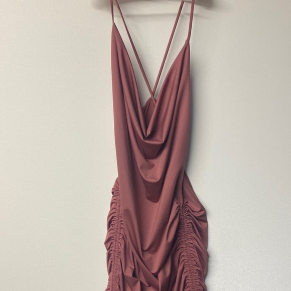 Fashion Nova Dresses & Skirts - Small halter bodycon ruching party dress